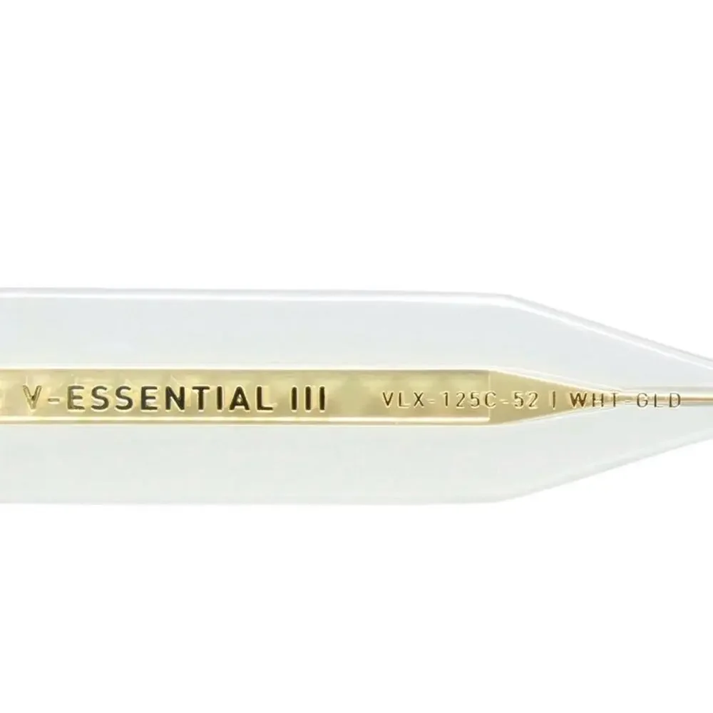 New Valentino ESSENTIAL III VLX 125C, Chic Milky White Cat-Eye Glasses Authentic